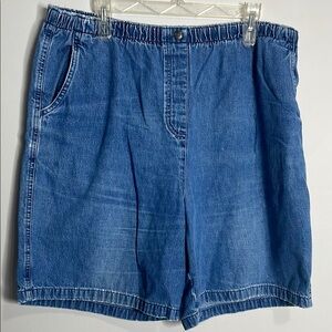 Allison Daley Classic Blue Cotton Shorts